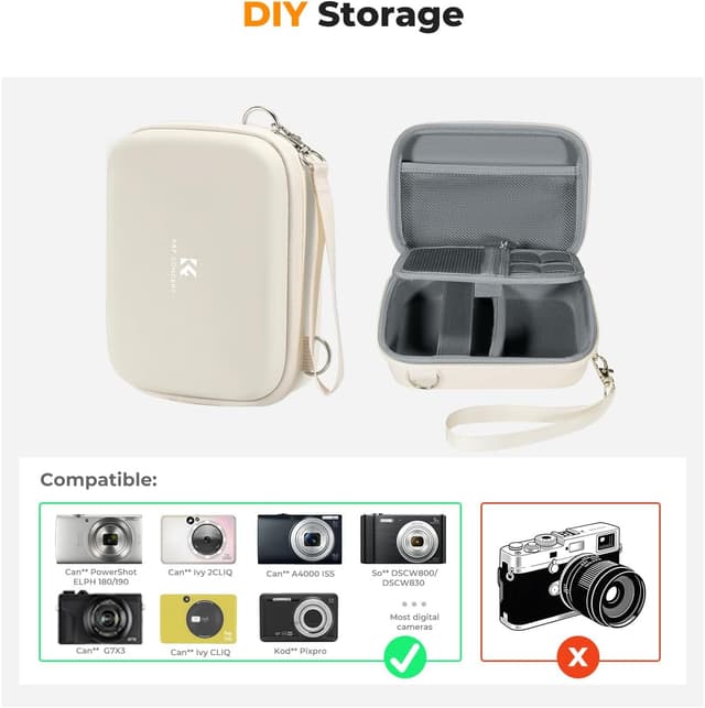 Detalle de K&F Concept Digital Camera Case (Waterproof & Protective) – small EVA sling bag with two carry options