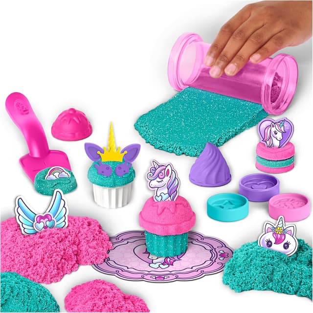 Detalle de Kinetic Sand Shimmer Unicorn Bake Shoppe 453g