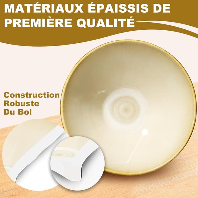 Thumbnail 1 de Ensemble de 2 bols ramen céramiques 9,4 pouces ⚙