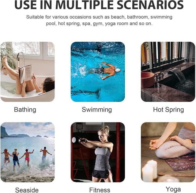 Thumbnail 6 de Mokani accappatoio poncho in microfibra con cappuccio per beach, surf e cambio rapido (blu)