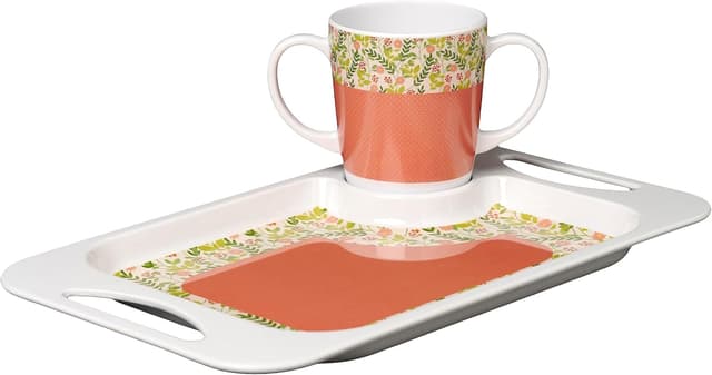 Detalle de Lightweight melamine snack tray 33.8cm