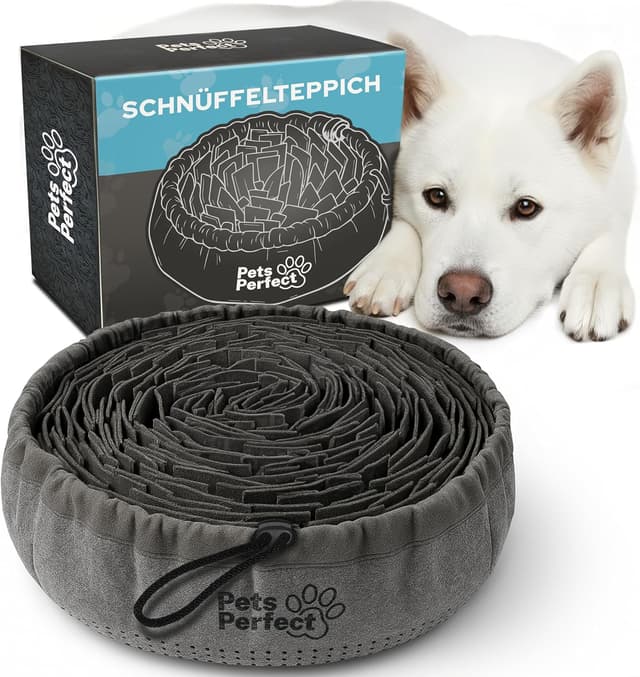 Detalle de Pets Perfect® Schnüffelteppich Hund – Intelligenzspielzeug & Schnüffelmatte für Nasenarbeit, rutschfest & waschbar