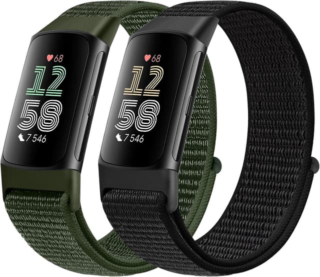 Detalle de Runostrich Sport Loop Nylon watch straps for Fitbit Charge 6 / Charge 5 (adjustable breathable soft nylon loop)