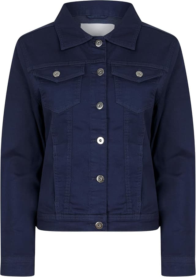 Detalle de Amara Reya Women’s Stretch Cotton Lightweight Casual Denim Summer Jacket