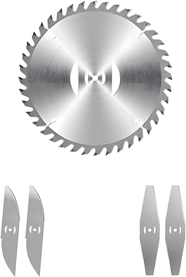 Detalle de 5 Pcs Grass Trimmer Blades for Cordless Lawn Mowers – Garden Mower Replacement Strimmer Blades (Tool-less install)
