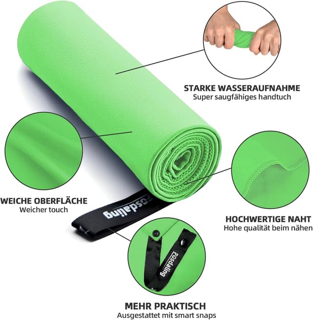 Detalle 2 de Fosdaling Mikrofaser Handtuch-Set 3-tlg