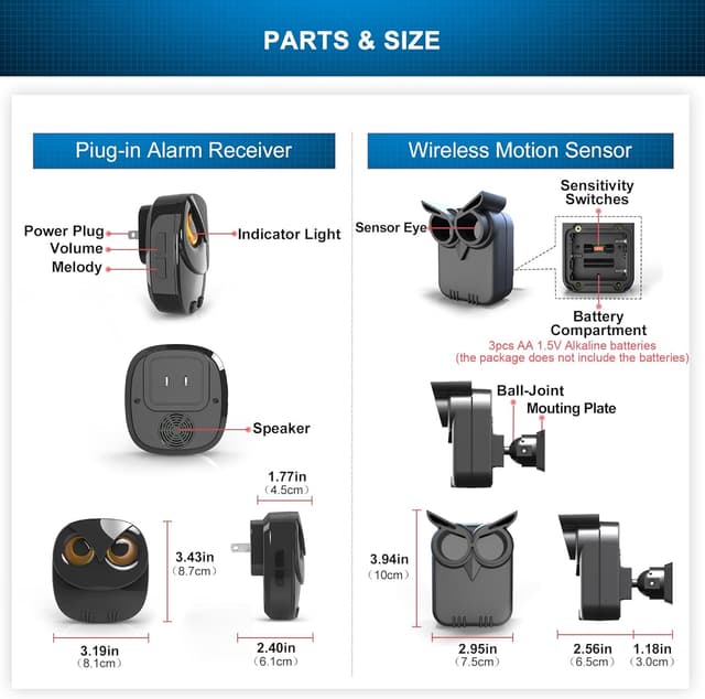 Detalle 2 de Drahtloses Einfahrtsalarmsystem mit 800 m Reichweite