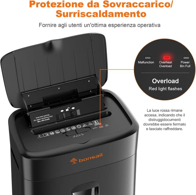 Detalle 2 de Bonsaii C231-D distruggi documenti P4