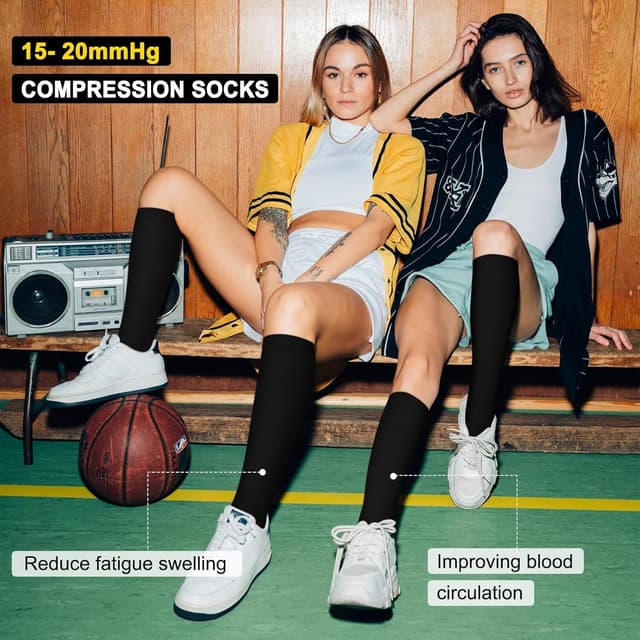 Detalle 2 de Compression Socks 15-20 mmHg 6 Pack