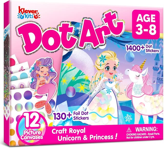 Imagen de Klever Kits Prinzessin-Punkt-Kunstset 1.470 Sticker 🎨 en OfertitasTOP