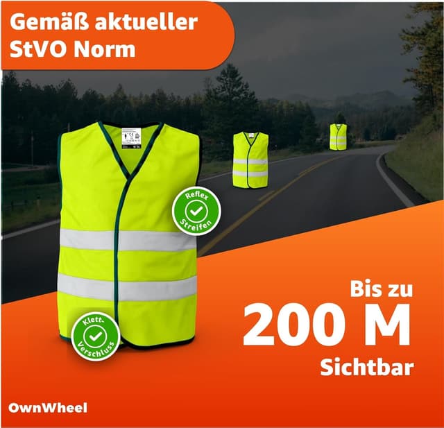 Thumbnail 4 de OwnWheel 4X Gilet di Sicurezza 2026 Giallo 🦺