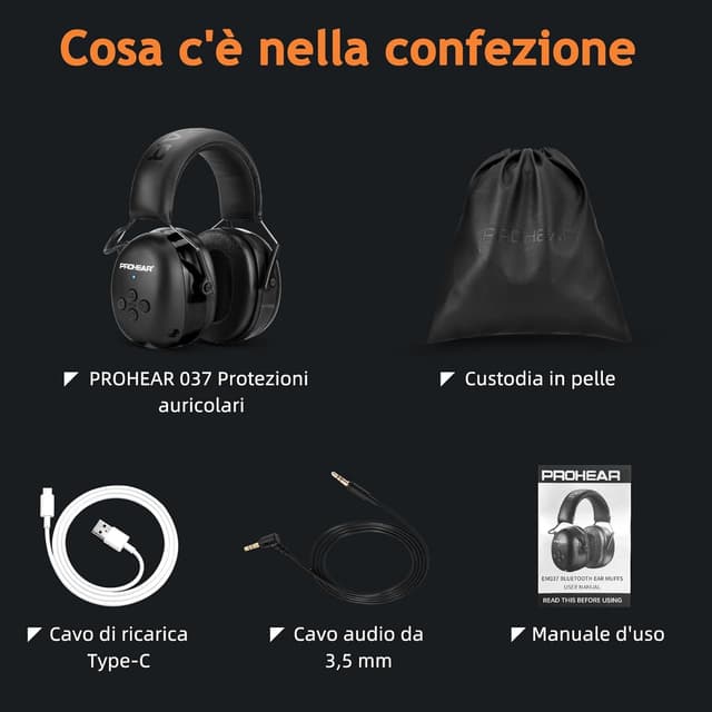 Thumbnail 5 de PROHEAR 037 Cuffie Antirumore SNR 30dB