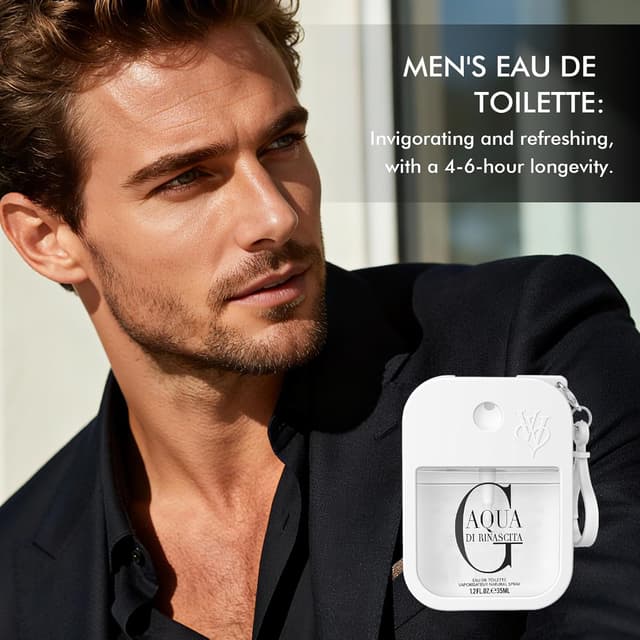 Detalle 2 de Parfüm Herren 4er-Pack (35 ml) Geschenkset – Eau de Toilette mit Bergamotte & Vanille (Reisegröße)