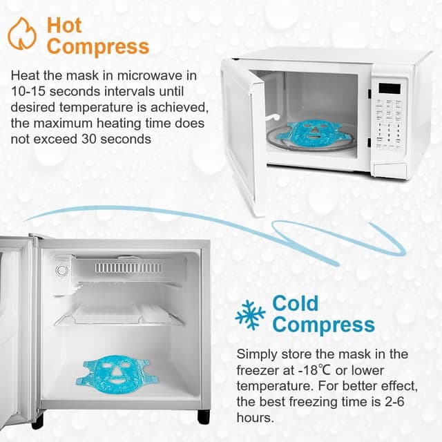 Thumbnail 6 de ACWOO Masque Froid en Gel Réutilisable pour Visage 👁