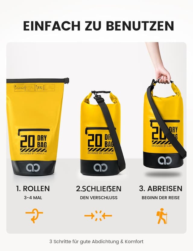 Detalle 2 de Lamicall Dry Bag 20L wasserdicht Tasche
