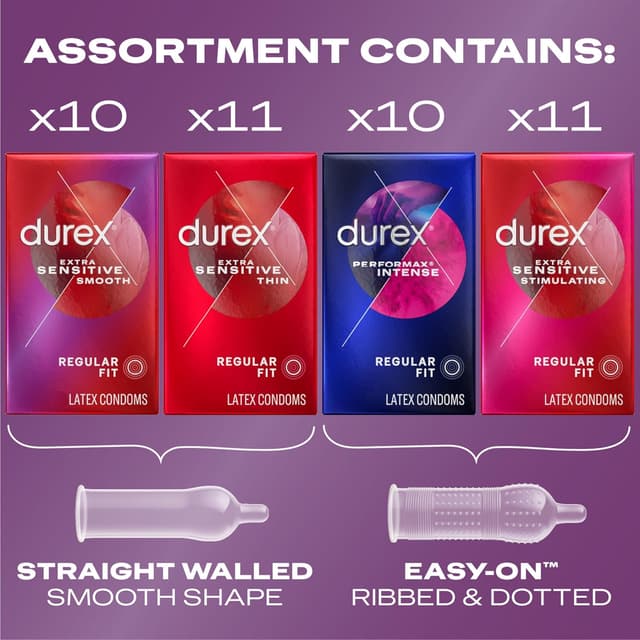 Detalle de Durex RED Extra Sensitive Condoms, 42 Count