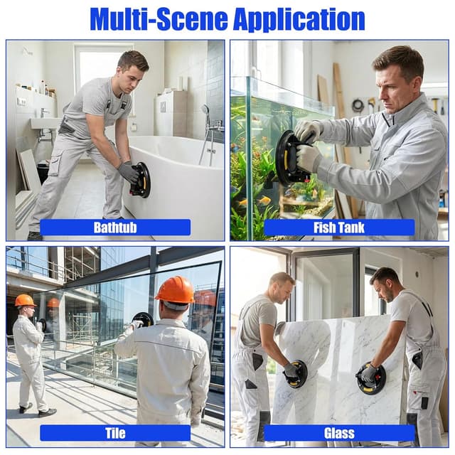 Thumbnail 6 de 8" Glass Suckers Lifters 200 kg heavy-duty suction cups