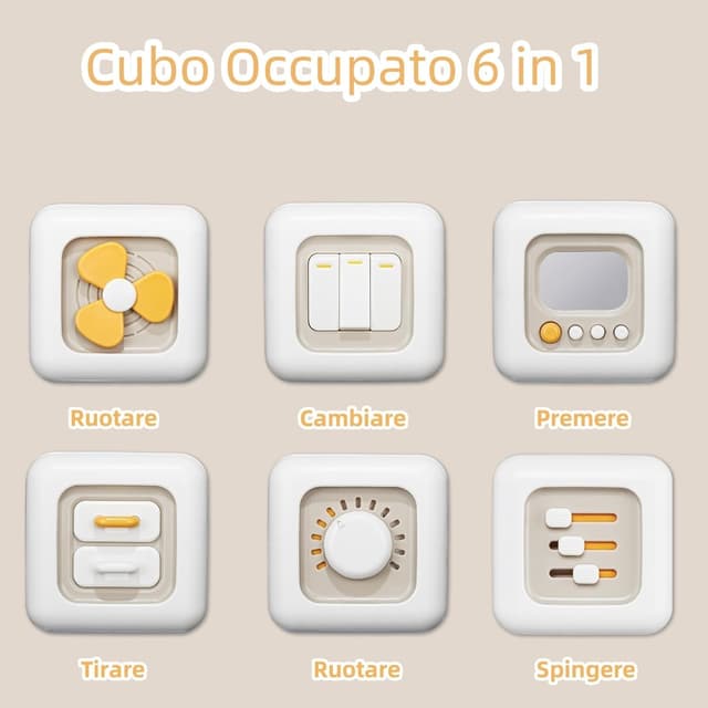 Thumbnail 3 de VORENUS Cubo attività 6-in-1 Montessori per bambini 12+ mesi