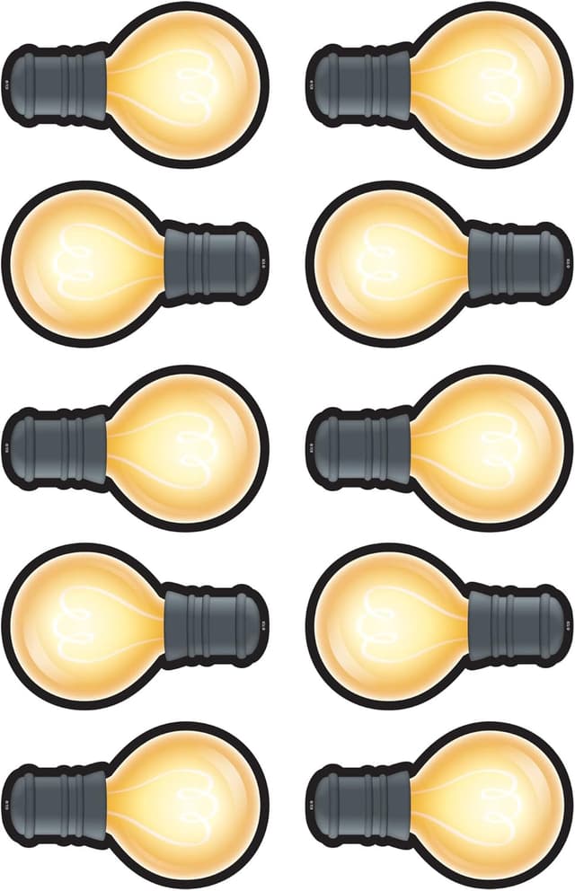Imagen de Teacher Created Resources White Light Bulbs Accents 30-pack en OfertitasTOP