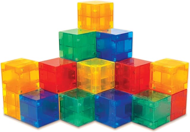 Detalle de Crayola Bold Magnetic PIP Cubes Mini Magnetic Blocks Playset (27-Piece Set) for Ages 3+
