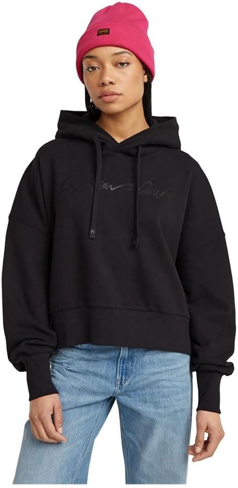 Detalle de G-Star Damen G-Script Oversized Hooded Sweater mit Kapuze