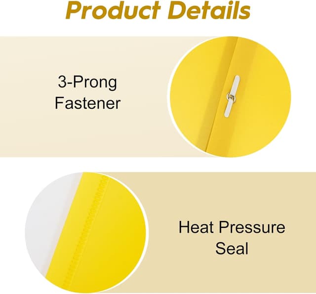 Detalle 2 de EEHZTSI 24-Pack Plastic 2-Pocket Folders 9.4x11.6