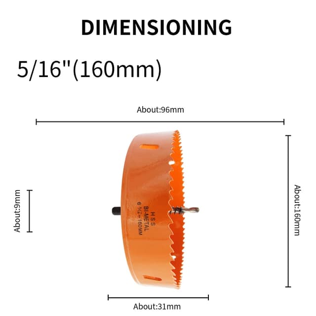 Detalle de LAIWEI 160mm hole saw for drilling