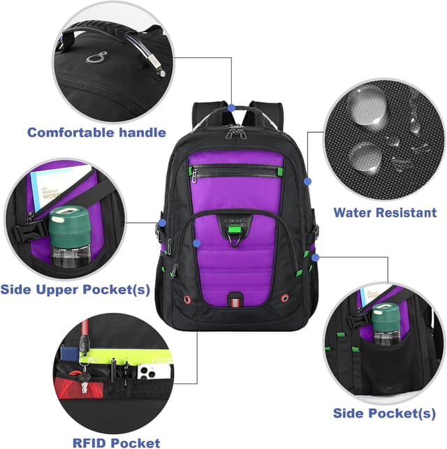 Detalle 2 de Z-MGKISS Travel Laptop Backpack 52L for 17.3-inch laptops – TSA-friendly carry-on rucksack