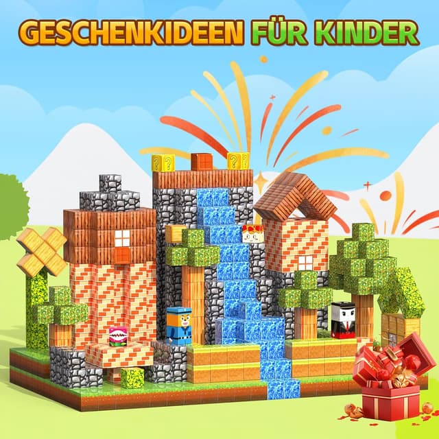 Thumbnail 6 de CACSPS 136 Stück Magnetische Bausteine