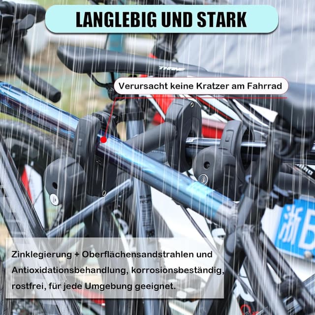 Detalle de Warmfay Schwarz Rahmenhalter Lang 32 cm – abschließbarer Ersatzhalter für Heckträger (U-Bügelrohr Ø 2,5–3,0 cm)