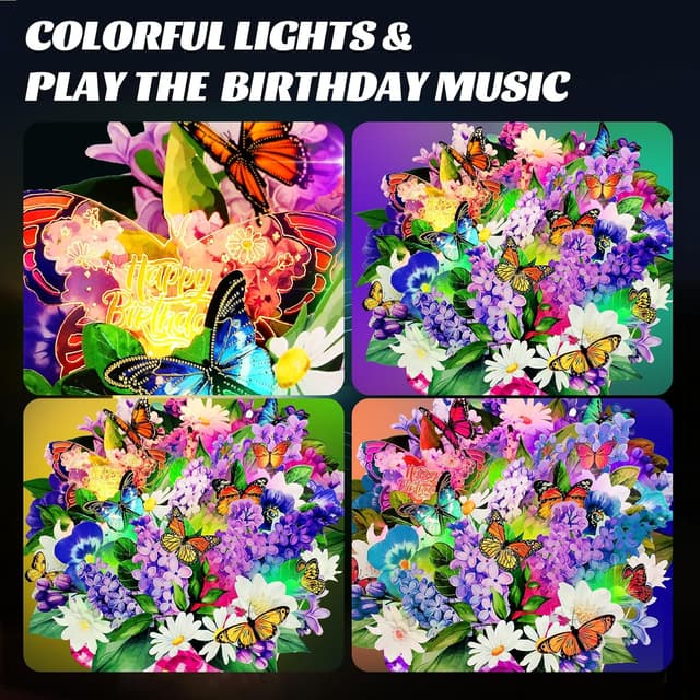 Detalle 2 de Ecloverlife Musical Birthday Card lights