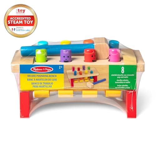 Detalle de Melissa & Doug Banco de Trabajo Martillo 🔨, Juguete de Madera 3+