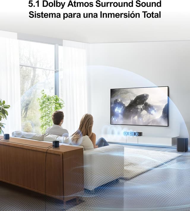 Detalle de ULTIMEA Aura A50 Pro : barre de son 5.1ch avec Dolby Atmos pour TV, HDMI eARC, App et caisson 4