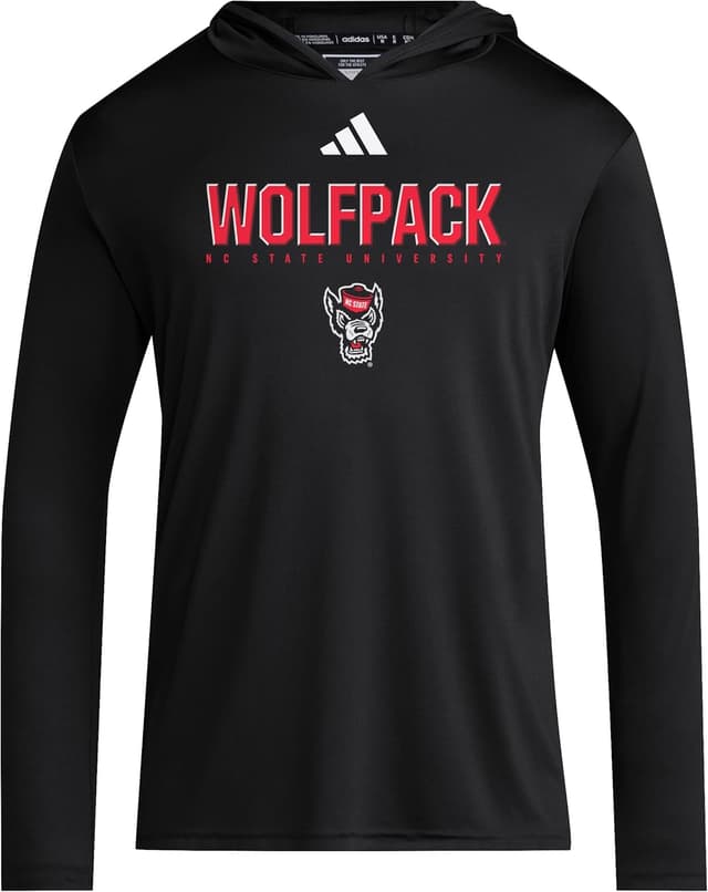 Detalle de adidas Men’s NCAA 25/26 Designed for Training Lightweight Hoodie (North Carolina State)