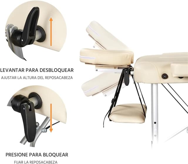 Thumbnail 4 de Yaheetech Camilla Masaje Plegable 3 Zonas 92 cm