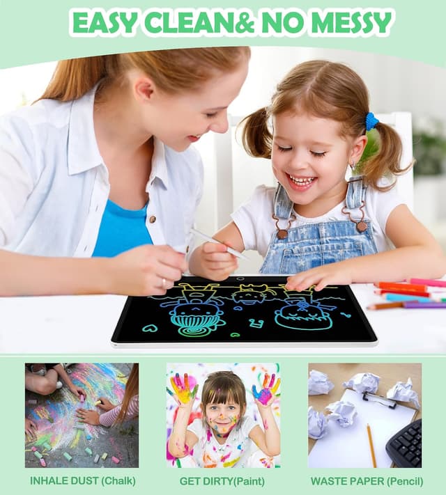 Detalle 1 de Bunte LCD Schreibtafel für Kinder 16 Zoll