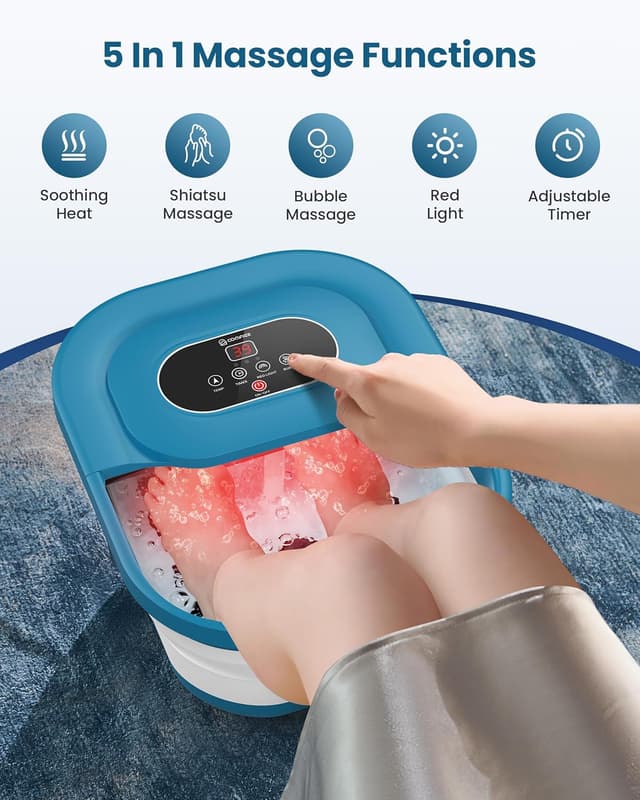 Thumbnail 2 de COMFIER Fußsprudelbad mit Massage, Heizung und Timer (8 Shiatsu-Rollen, 35–48 °C)