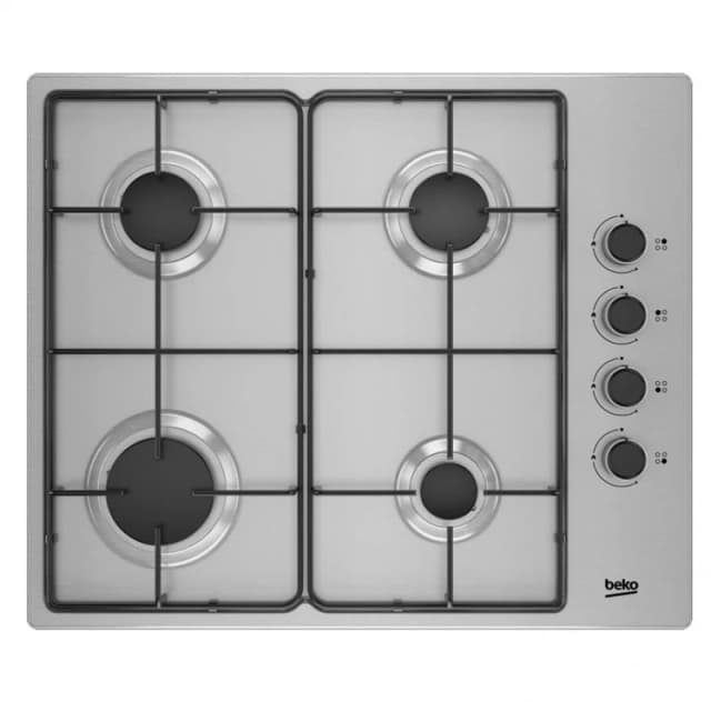 Detalle de Beko HIGG 64103 SX encimera gas butano 4 zonas