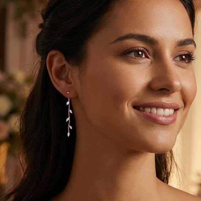 Detalle 2 de SLUYNZ Sterling Silver droplet earrings 6.3cm