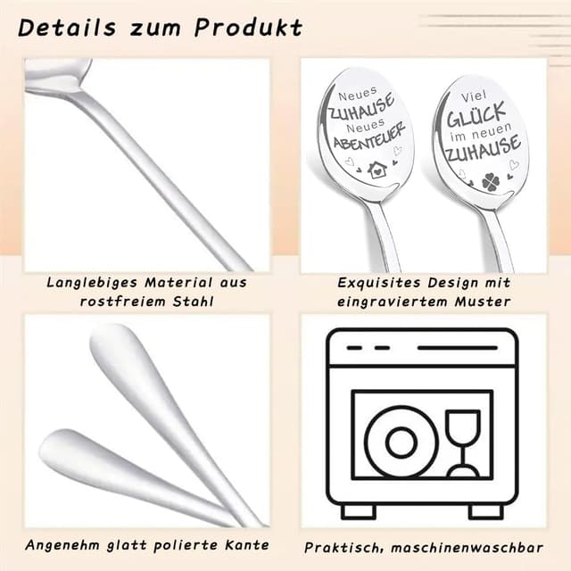 Thumbnail 5 de Einzugsgeschenke Kaffeelöffel Set 2-teilig