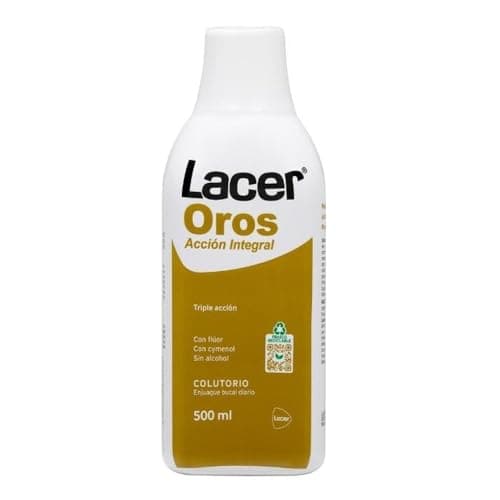 Detalle de LACER OROS Colutorio 500 ml con triple acción y flúor