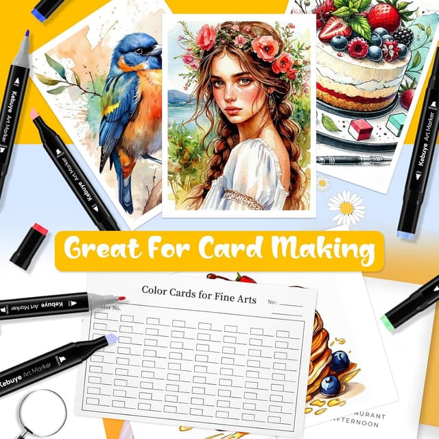 Detalle 2 de Kebuye ebuye Alkohol Marker Set 80 Farben 🎨