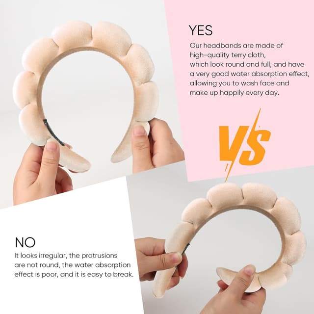 Thumbnail 6 de DRESHOW spa headband and wristband set for face washing and skincare