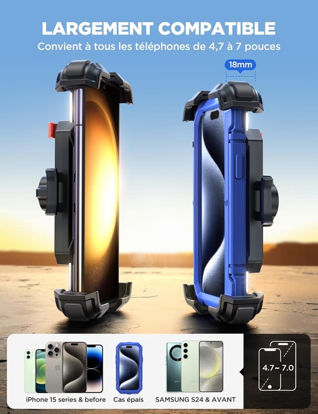 Thumbnail 5 de JOYROOM Support Téléphone Moto 2024 Métal