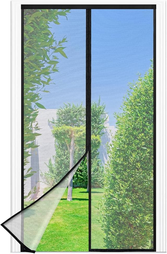 Imagen de Mosquitera Magnética para Puerta 100x210 cm - Negro 🦟 en OfertitasTOP