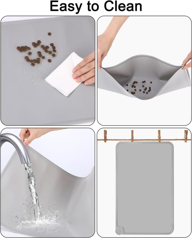 Thumbnail 5 de Napfunterlage Silikon 55x38 cm rutschfest Schwarz Grau