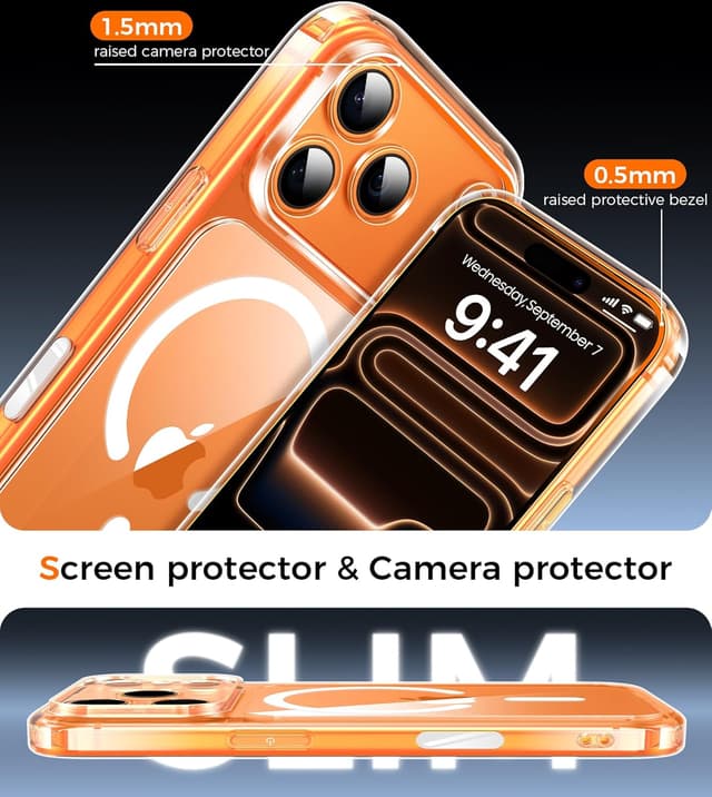 Detalle 2 de Coque Guisessy 3 en 1 magnétique pour iPhone 17 Pro (6,3 pouces) compatible MagSafe