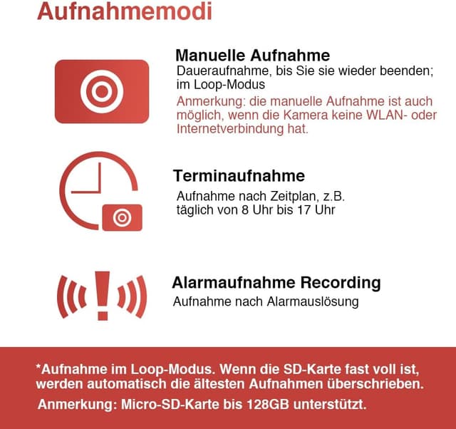 Detalle 2 de WIWACAM Mini Kamera WLAN MW5 Pro (4K, 2600 mAh Akku) für Innen – mit App, Bewegungserkennung & Nachtsicht