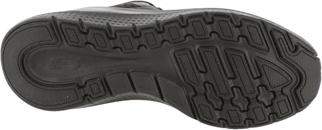 Detalle de Skechers Femme Arch Fit 2.0 Big League – baskets à laçage, mesh noir et détails gunmetal (39,5)