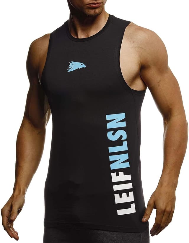 Thumbnail 6 de Leif Nelson Sport LN-8283 canotta fitness da uomo in cotone